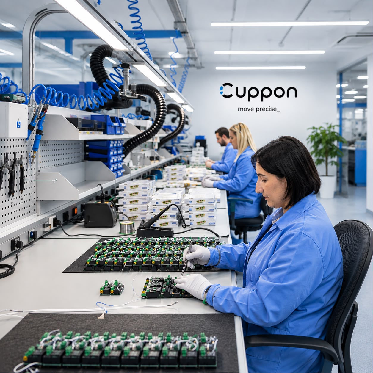 Quality control process on electronic circuit board